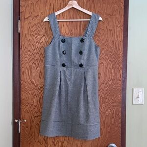 United Colors Of Benetton Black and White Houndstooth Wool Smock Dress